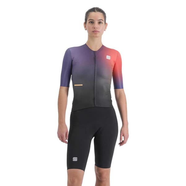 Sportful Kortärmad Trisuit Bomber Svart,Lila M Kvinna