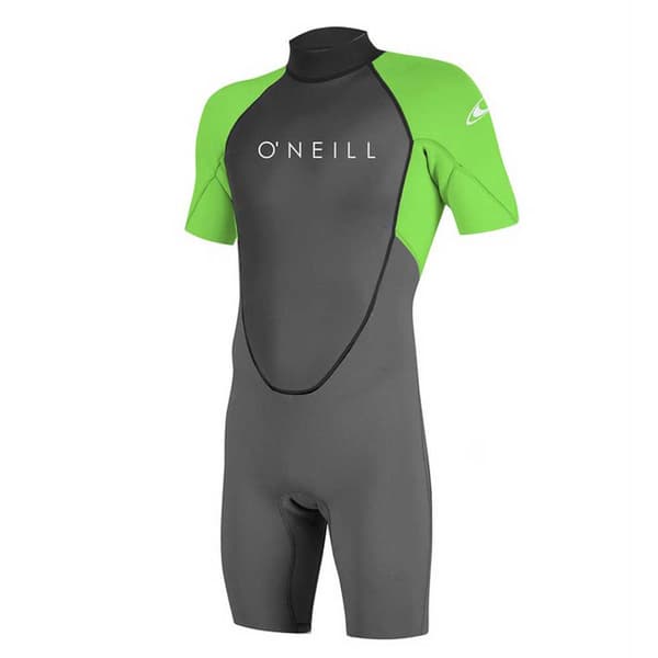 O´neill Wetsuits Kortærmet Neoprendragt Med Lynlås Bagpå Reactor Ii Spring Grå L
