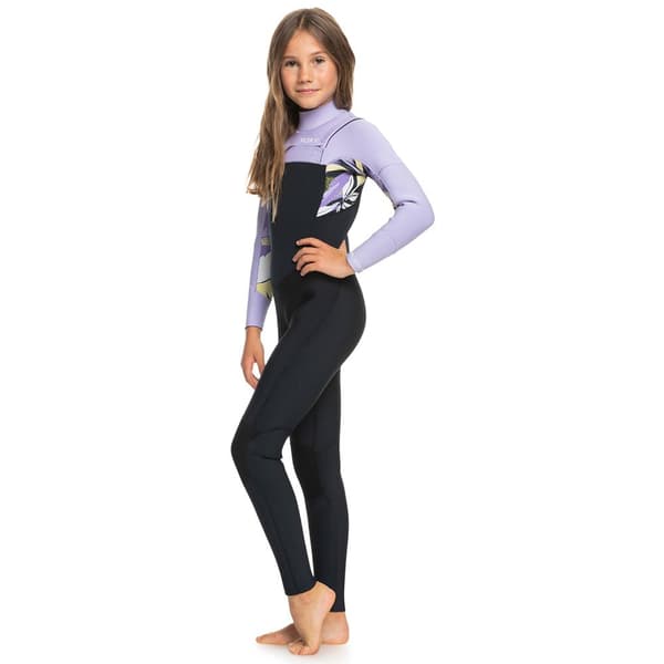 Roxy Långärmad Neoprenkostym Med Dragkedja Framtill 4/3 Mm Swell Series Svart 12 Years