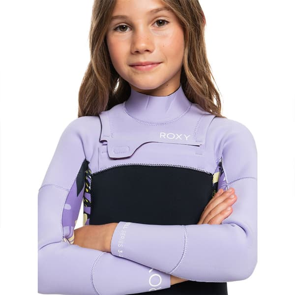 Roxy Långärmad Neoprenkostym Med Dragkedja Framtill 4/3 Mm Swell Series Svart 12 Years