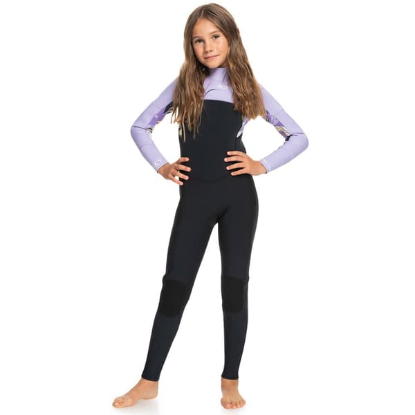 Roxy Långärmad Neoprenkostym Med Dragkedja Framtill 4/3 Mm Swell Series Svart 12 Years