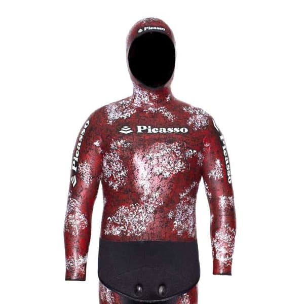 Picasso Spearfishing Jakke Thermal Skin 9 Mm Rød M