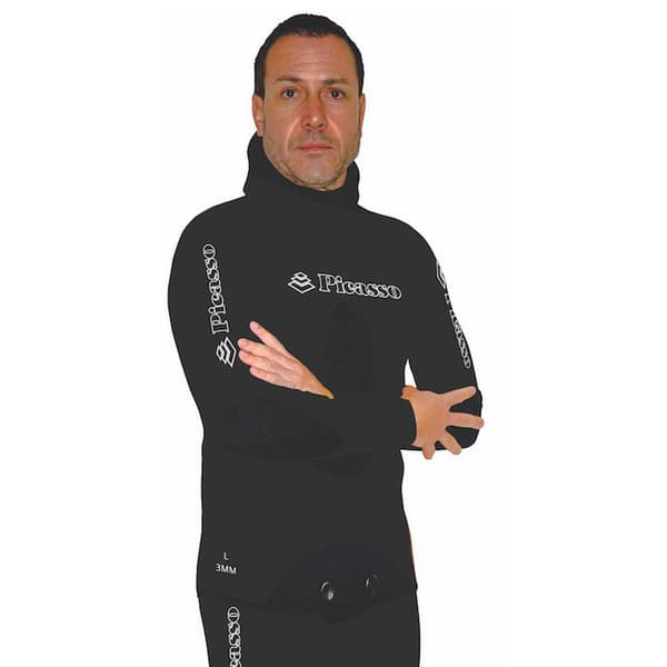 Picasso Spearfishing Jakke Darkness 5 Mm Sort 2XL
