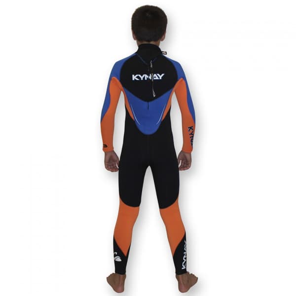 Kynay Ungdom Långärmad Neoprenkostym Med Dragkedja Baktill Surf Neoprene Ultra Stretch 4/3 Mm Flerfärgad 8 Years