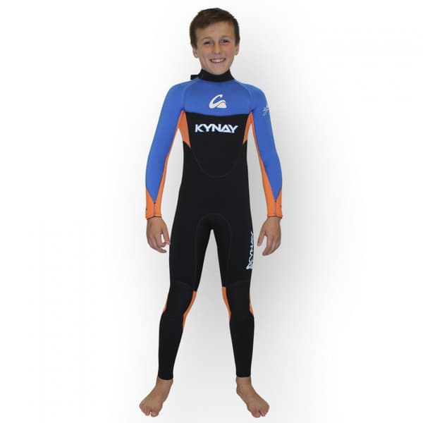Kynay Ungdom Långärmad Neoprenkostym Med Dragkedja Baktill Surf Neoprene Ultra Stretch 4/3 Mm Flerfärgad 8 Years