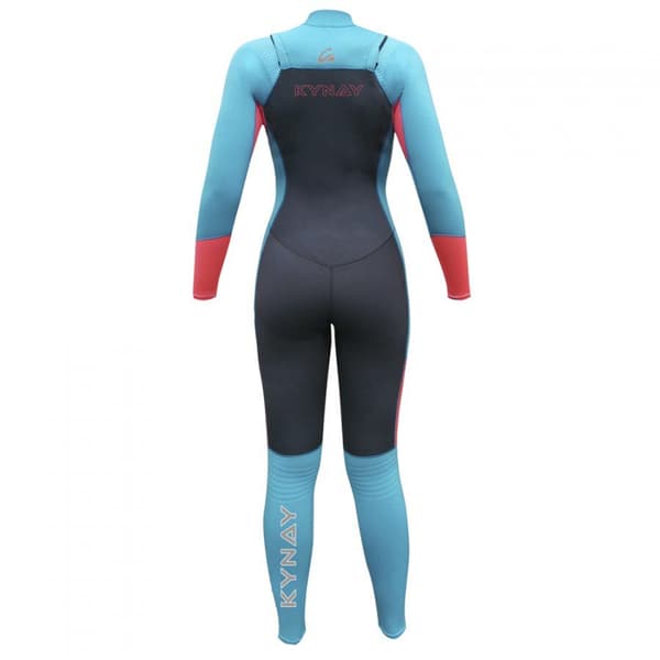 Kynay Kvinna Långärmad Bröstdragkedja Neopren Kostym Ultra Stretchy Surfing 3/2 Mm Blå XS
