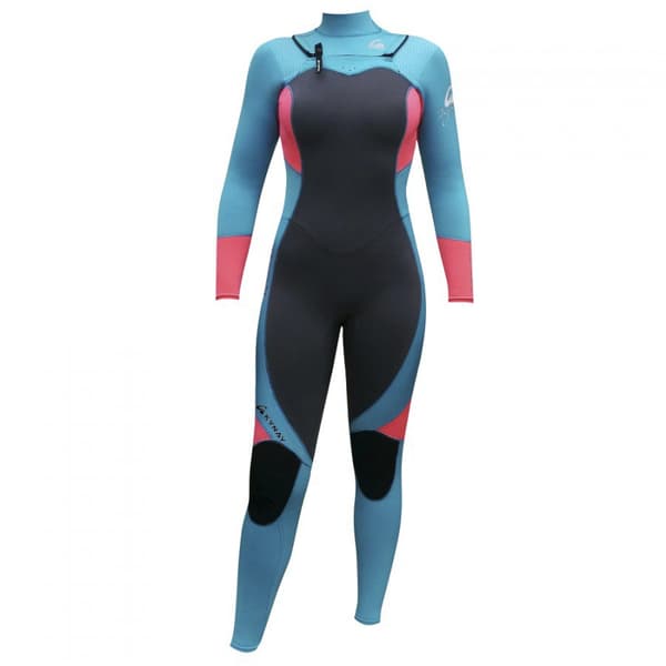 Kynay Kvinna Långärmad Bröstdragkedja Neopren Kostym Ultra Stretchy Surfing 3/2 Mm Blå XS