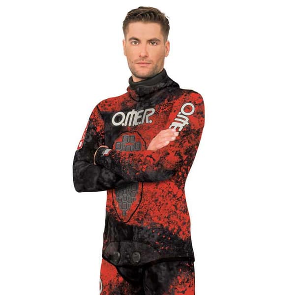 Omer Spearfishing Jacka Red Stone 3 Mm Röd S