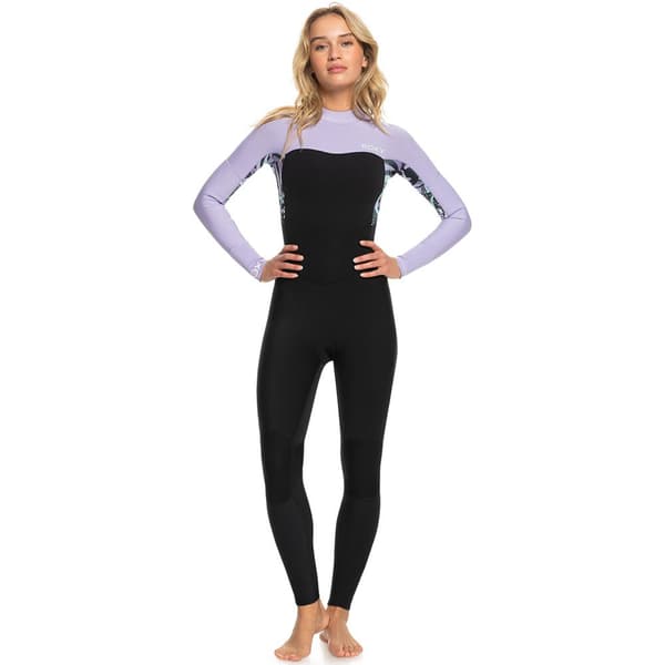Roxy Långärmad Neoprenkostym Med Dragkedja Baktill 4/3 Mm Swell Series Svart 8T