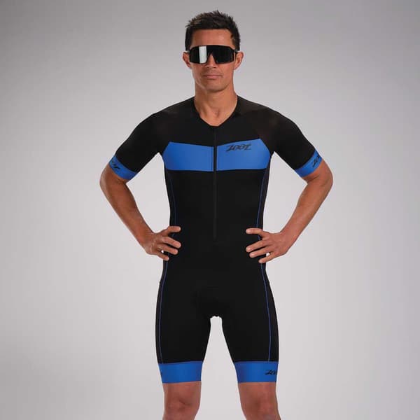 Zoot Kortærmet Trisuit Core + Tri Aero Blå S Mand