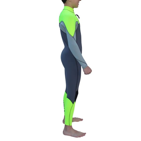 Kynay Ungdom Langærmet Neoprendragt Med Brystlynlås Surf Neoprene Ultra Stretch Warma 4/3 Mm Flerfarvet 12 Years