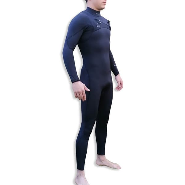 Kynay Pitkähihainen Rintavetoketjullinen Neopreenipuku Surf Ultra Stretch Quick Dry 5/3 Mm Musta S