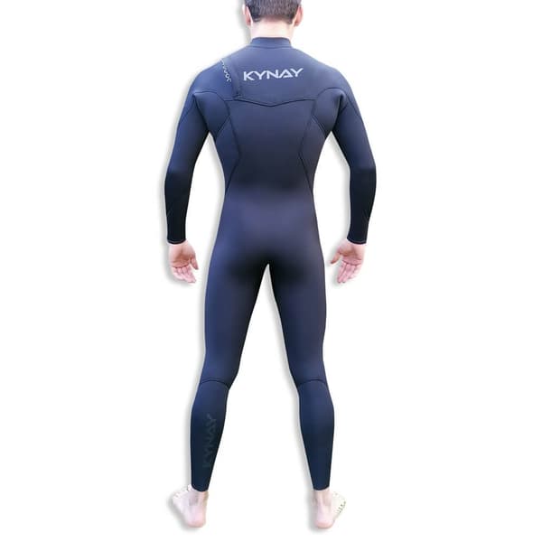 Kynay Pitkähihainen Rintavetoketjullinen Neopreenipuku Surf Ultra Stretch Quick Dry 5/3 Mm Musta S
