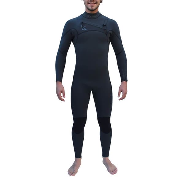 Kynay Pitkähihainen Rintavetoketjullinen Neopreenipuku Surf Ultra Stretch Quick Dry 5/3 Mm Musta S