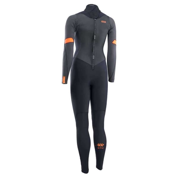 Ion Kvinna Långärmad Back Zip Neopren Kostym Amaze Amp 4/3 Mm Grå L