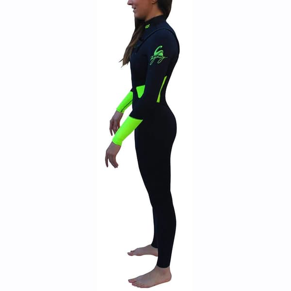 Kynay Långärmad Neoprenkostym Med Dragkedja Surf Ultra Stretch Thermal 5/3 Mm Svart XL