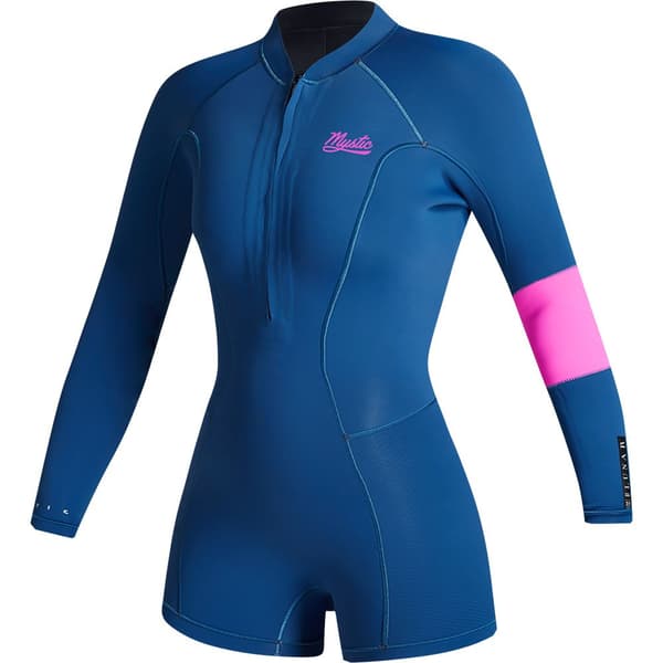 Mystic Zip Shorty Framtill Lunar Longarm Blå XL