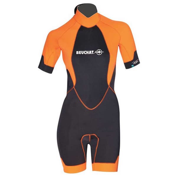Beuchat Kvinna Atoll Shorty Bz 3 Mm Orange,Svart XL