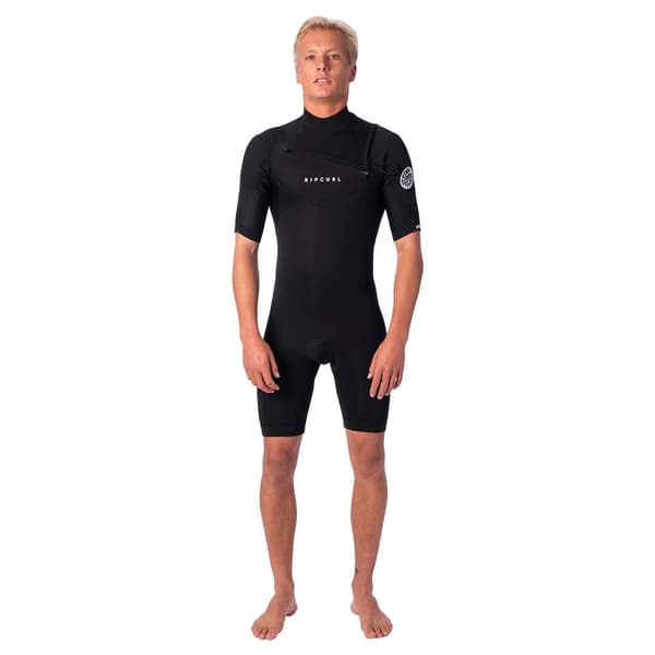 Rip Curl Kortärmad Bröstdragkedja Med Dragkedja Dawn Patrol 2/2 Mm Svart S