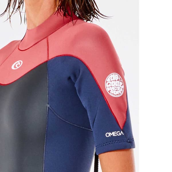 Rip Curl Kostym Med Kortärmad Dragkedja Baktill Omega 1.5 Mm Blå 8