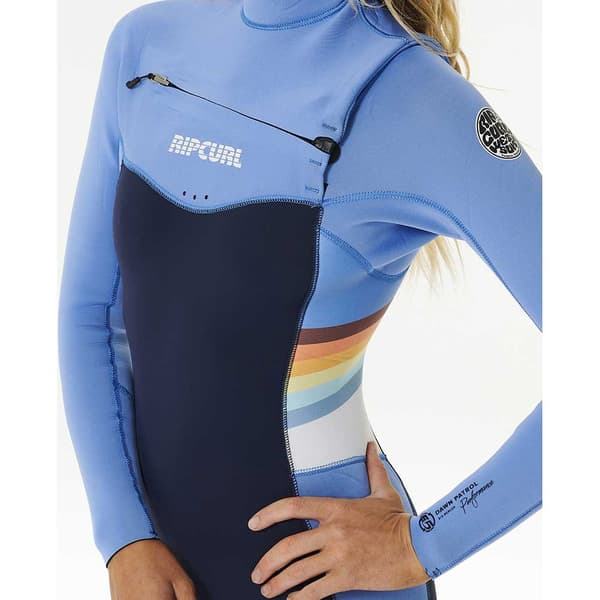 Rip Curl Långärmad Neoprenkostym Med Dragkedja D/patrol 3/2 Mm Sub Blå 6