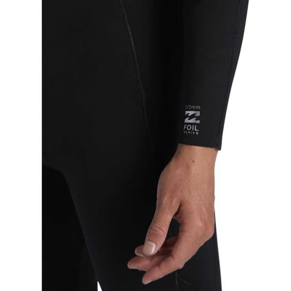Billabong Långärmad Neoprenkostym Med Dragkedja Foil 3/2 Mm Svart M