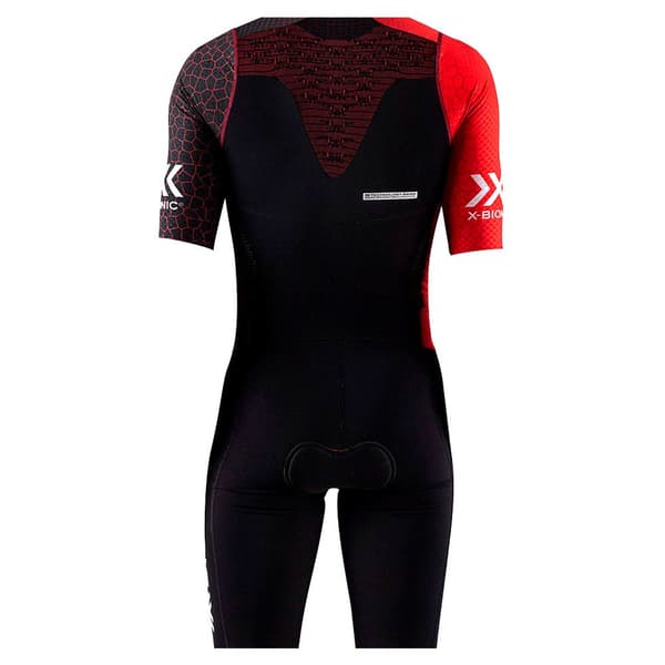 X-bionic Race Suit Kortærmet Trisuit Dragonfly Rød,Sort XL Mand