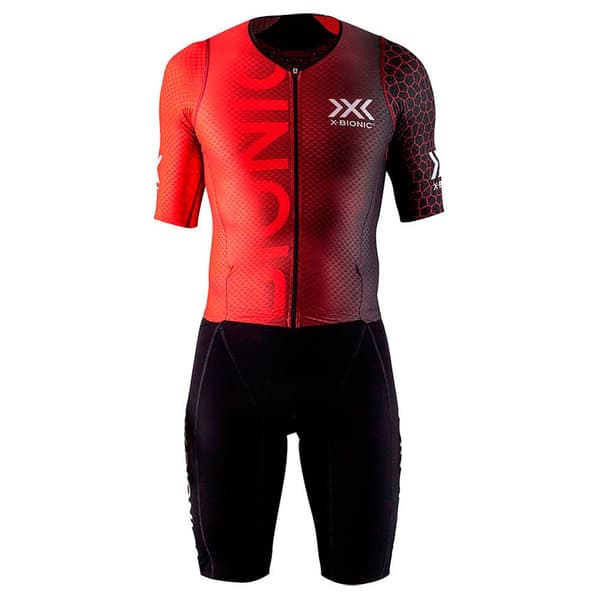 X-bionic Race Suit Kortärmad Trisuit Dragonfly Röd,Svart XL Man