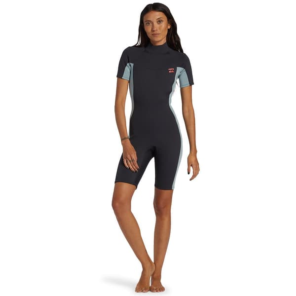 Billabong Kortärmad Neoprenkostym Med Dragkedja Baktill Foil Fl Spring 2/2 Mm Svart M