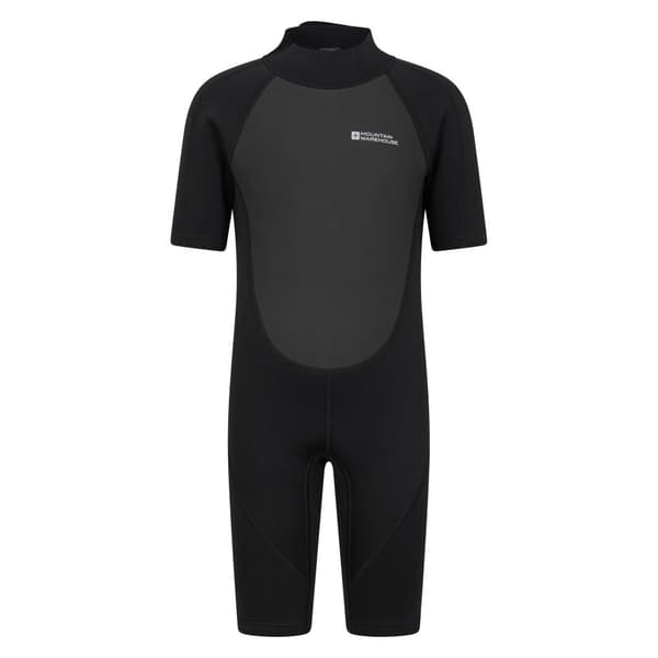 Mountain Warehouse Våtdräkt med kort logotyp för barn Black 13 Years