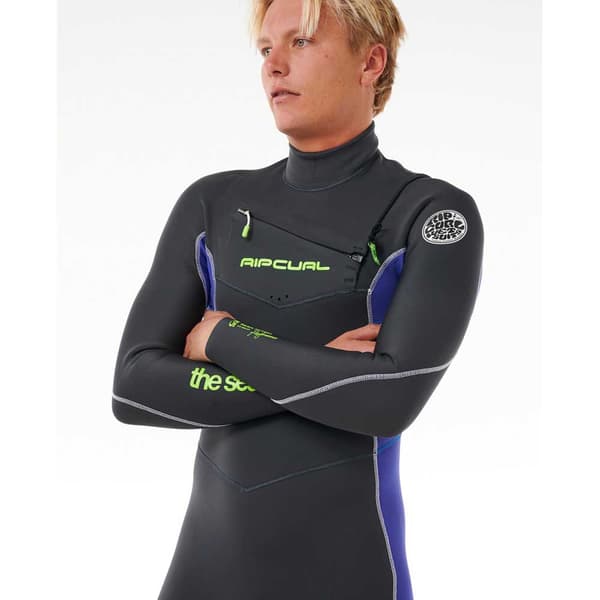 Rip Curl D/patrol Perf 4/3 Mm Gb Stm Långärmad Neopren Våtdräkt Med Bröst Blixtlås  M