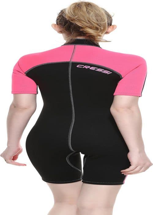 Cressi - XLV457524 - Lido Lady 2 mm - 2 mm Neopren Shorty våtdräkt för kvinnor