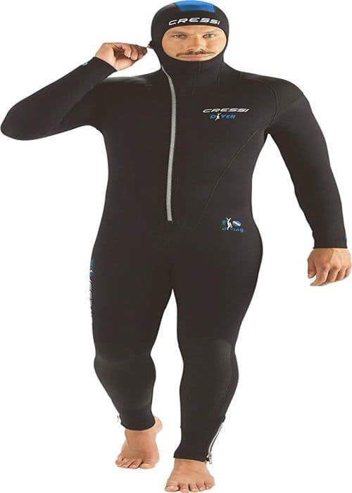 Cressi - LU486505 - Diver Man Monopiece våtdräkt - Premium våtdräkt för man med fast huva