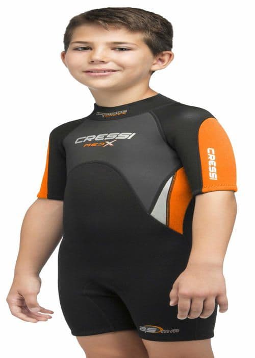 Cressi - LV438601 - Med X Junior Shorty våtdräkter för barn Premium Neopren 2,5 mm