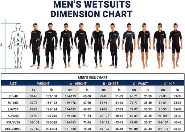 Cressi - LU486505 - Diver Man Monopiece våtdräkt - Premium våtdräkt för man med fast huva
