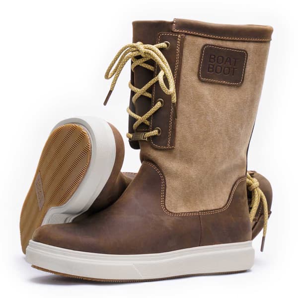 Boat Boot Canvas Laceup Stövlar Brun EU 44 Kvinna