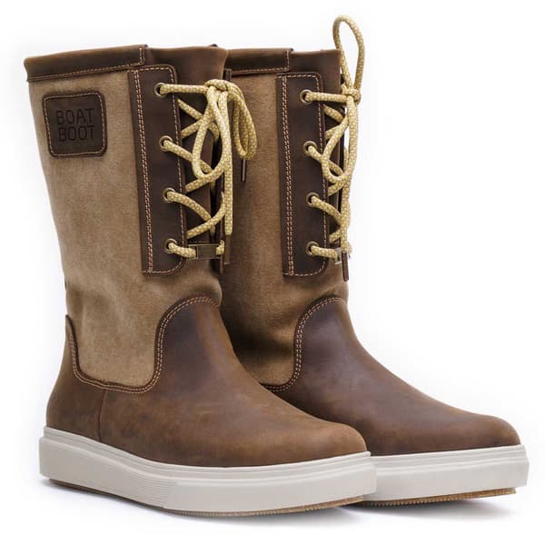 Boat Boot Canvas Laceup Stövlar Brun EU 44 Kvinna