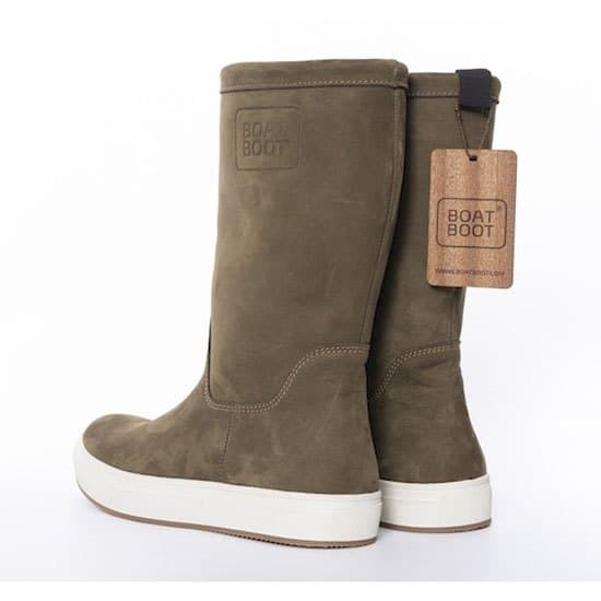 Boat Boot None Lace Leather Støvler Grøn EU 38 Kvinde
