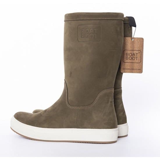Boat Boot None Lace Leather Støvler Grøn EU 38 Kvinde