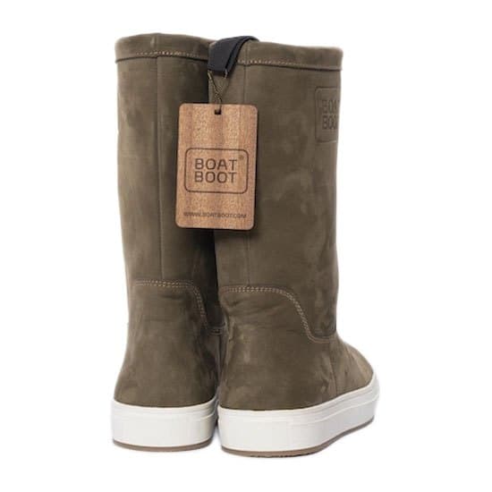 Boat Boot None Lace Leather Støvler Grøn EU 38 Kvinde