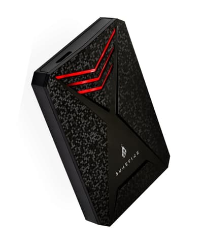 SureFire 2.5" Gaming Bunker SSD USB 3.2 Gen 1 512GB Black