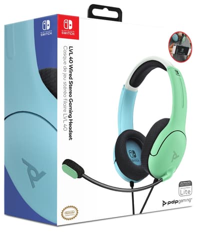 LVL40 Wired Stereo Headset - Blue/Green