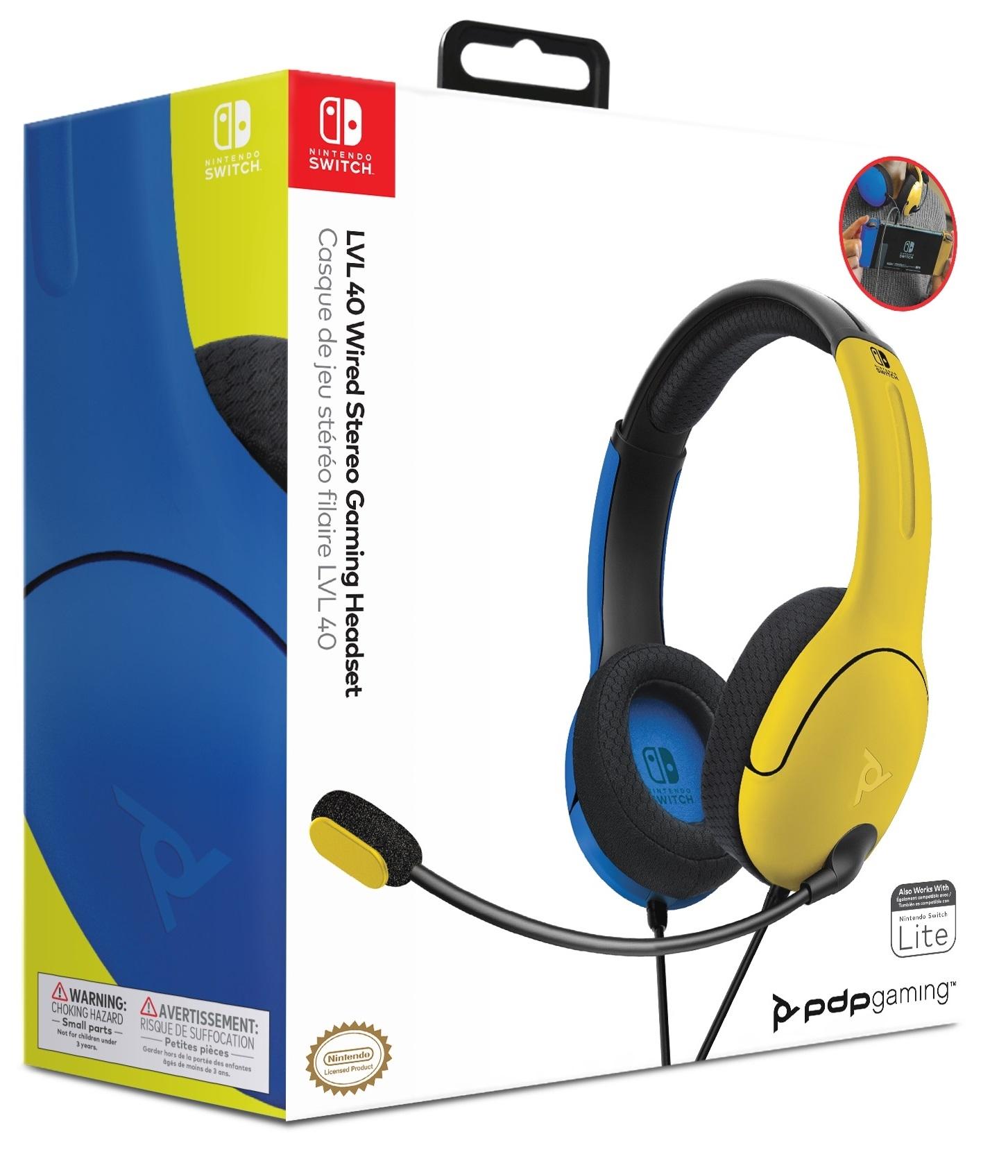 LVL40 Wired Headset - Yellow/Blue