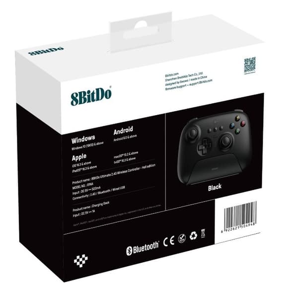 8BitDo Ultimate 2.4G Pad PC Hall Ed/Black