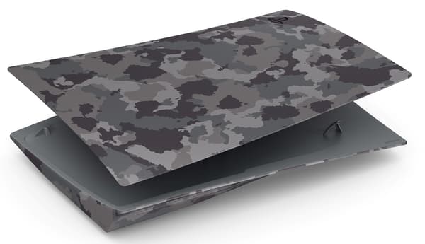 PS5 Console Covers - Grey Camouflage