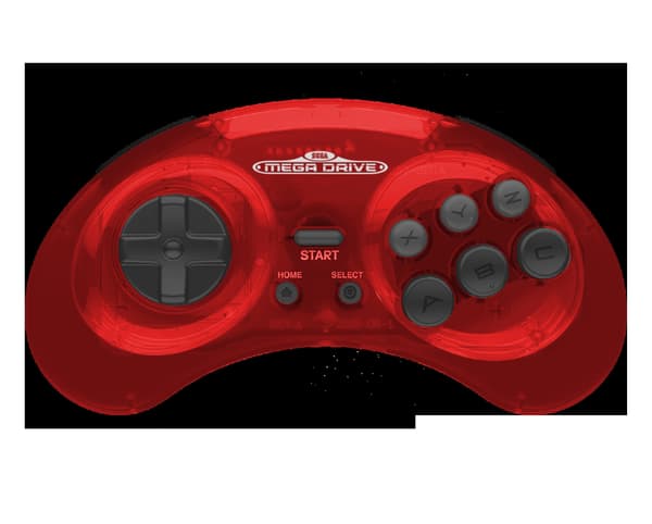 RetroBit Sega Megadrive 2.4G Wireless Controller Crimson Red