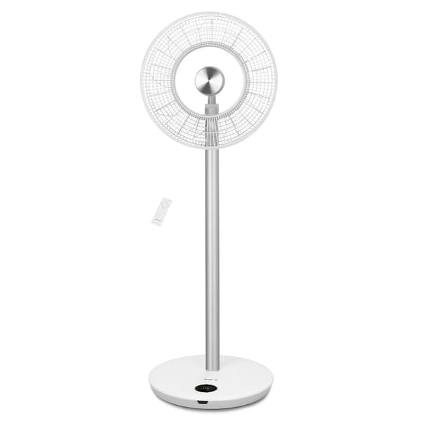 Emerio Genopladelig gulvventilator 33.5 cm Hvid/sølv FN-214468.1
