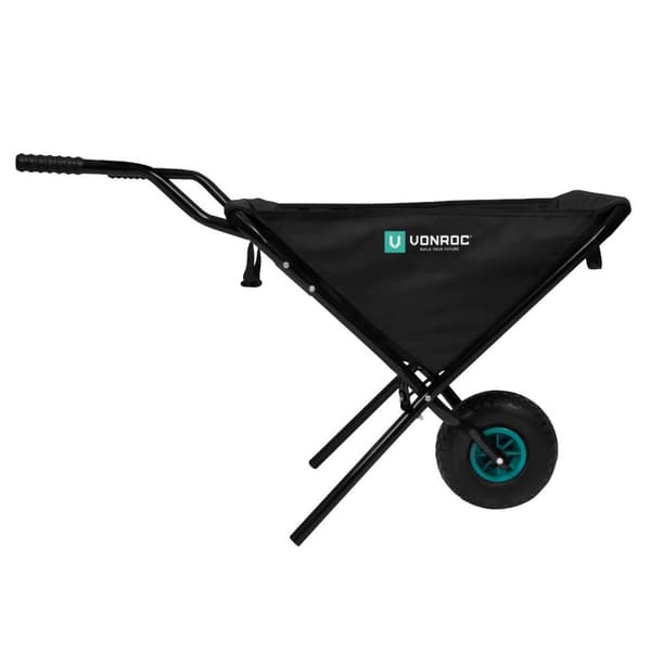 VONROC Trillebør - 50 liter | Sammenklappelig | Bæreevne 30kg.