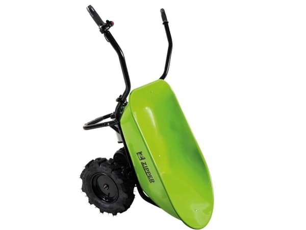 Zipper ZI-EWB260, Electric garden cart, 2 hjul, Uppblåsbara däck, Svart, Grön, 100 l, 260 kg