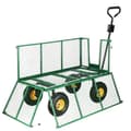 Miniatyrbild 3 av 4: Fällbar transportvagn 4 hjul + avtagbar presenning Max. 400kg - SPRINGOS